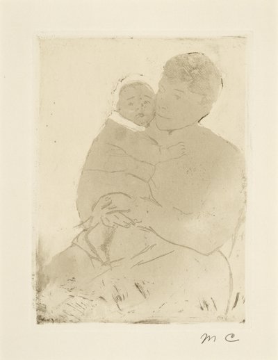 Verpleegster en Baby Bill (Nr. 1), ca. 1889-90 door Mary Cassatt